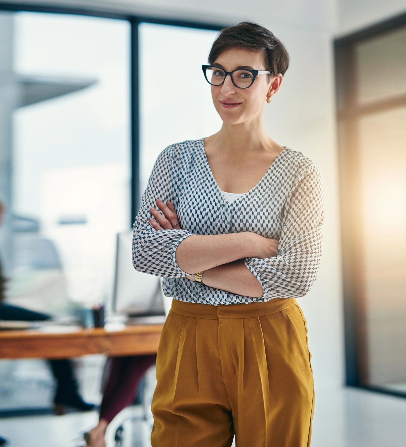 Professional team member portrait in an office setting